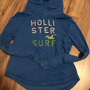 Blue Hollister surf hoodie